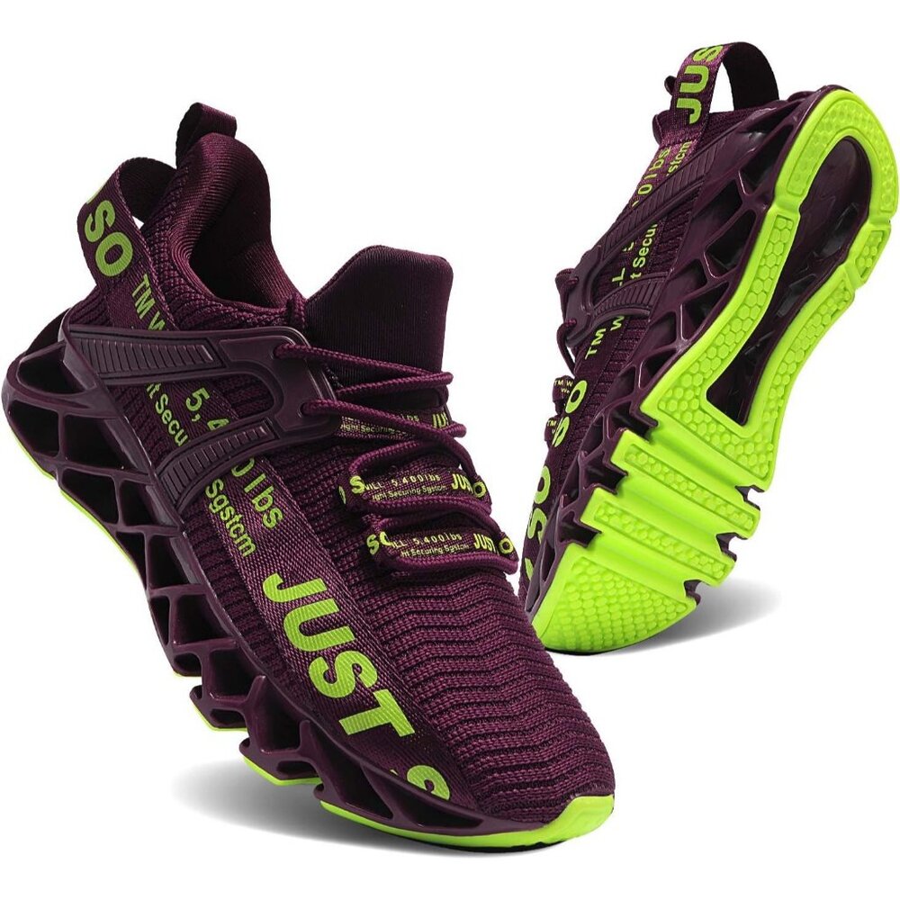 Women's Wine Red Running Walking Tennis Blade Athletic Sneakers Shoes